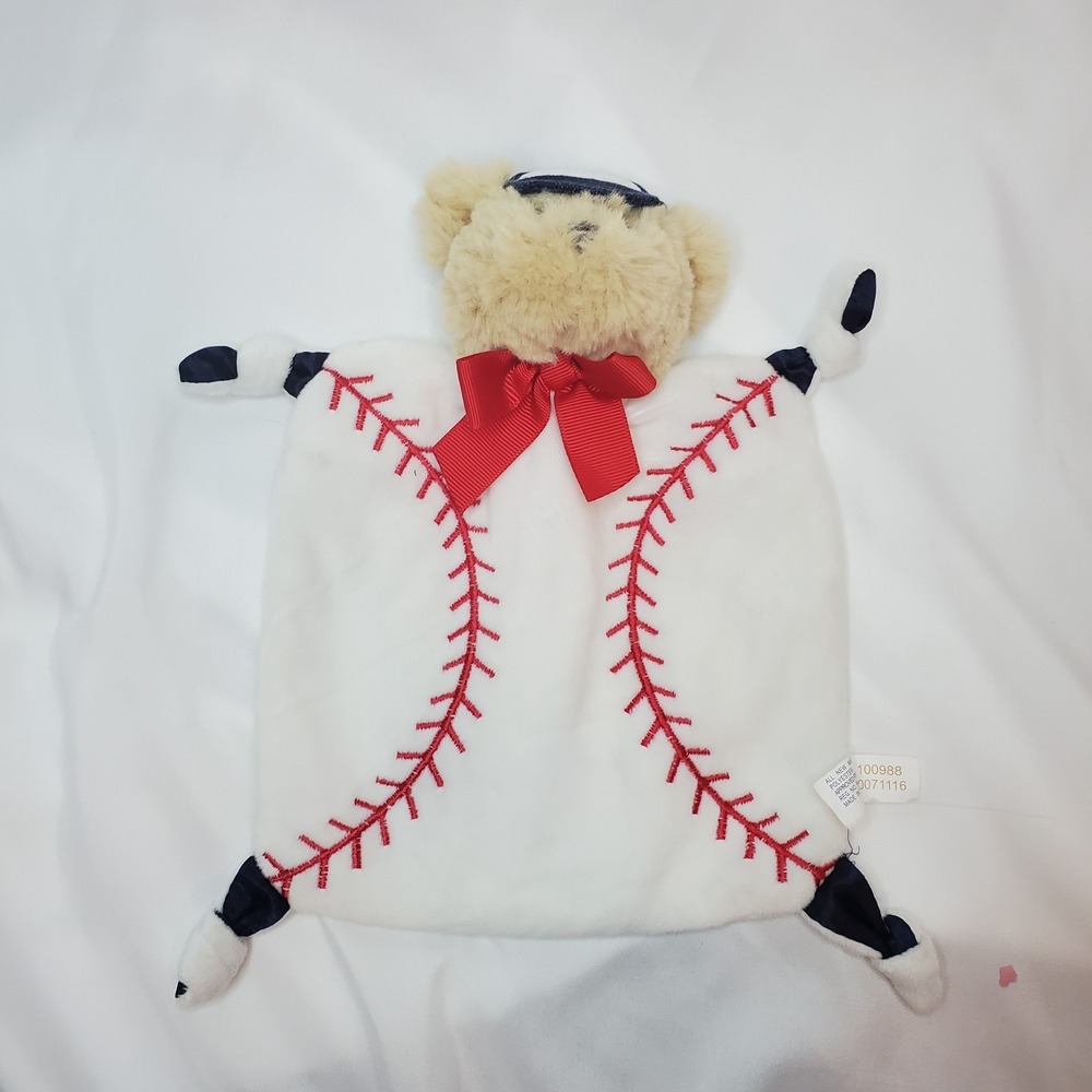 Bearington Baby Baseball‎ Teddy Bear Wee Lil Slugger Lovey Plush Blanket Toy